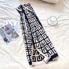 New high-end geometric scarf women's winter versatile imitation cashmere double-sided scarf thickened warm shawl
