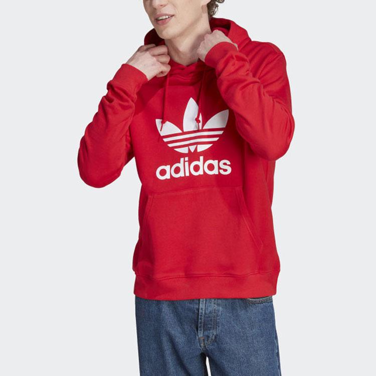 Adidas Originals Loose Hoodie With Logo Print Men Tops Red IM4497