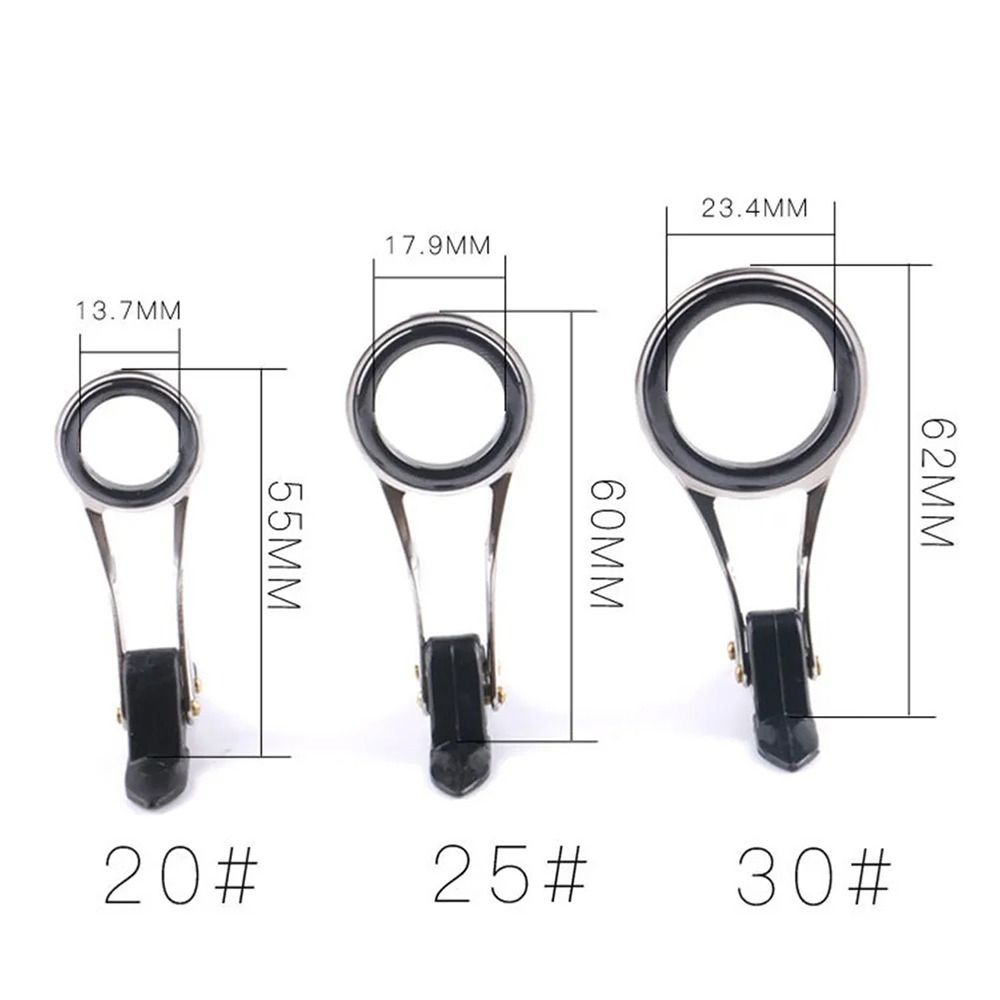 1Pcs Stainless Steel Fishing Rod Pole Line Guides Folding Guide Ring Wearproof Eye Ring Fishing Tackle Accessories Durable