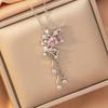 [Titanium Steel] Necklace Women's Copper Micro-inlaid Electroplating Advanced Sense Delicate Clavicle Chain Jewelry