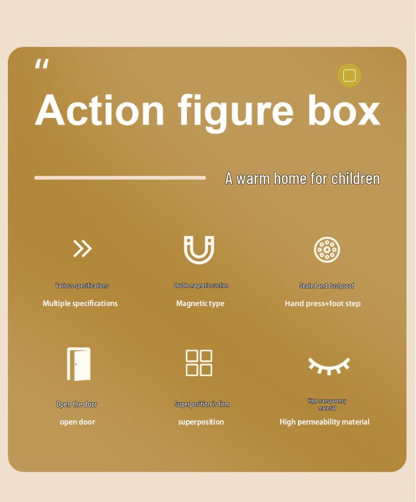 Transparent Display Case for Action Figures, Model Figurines, and LEGO - Dustproof Storage Cabinet