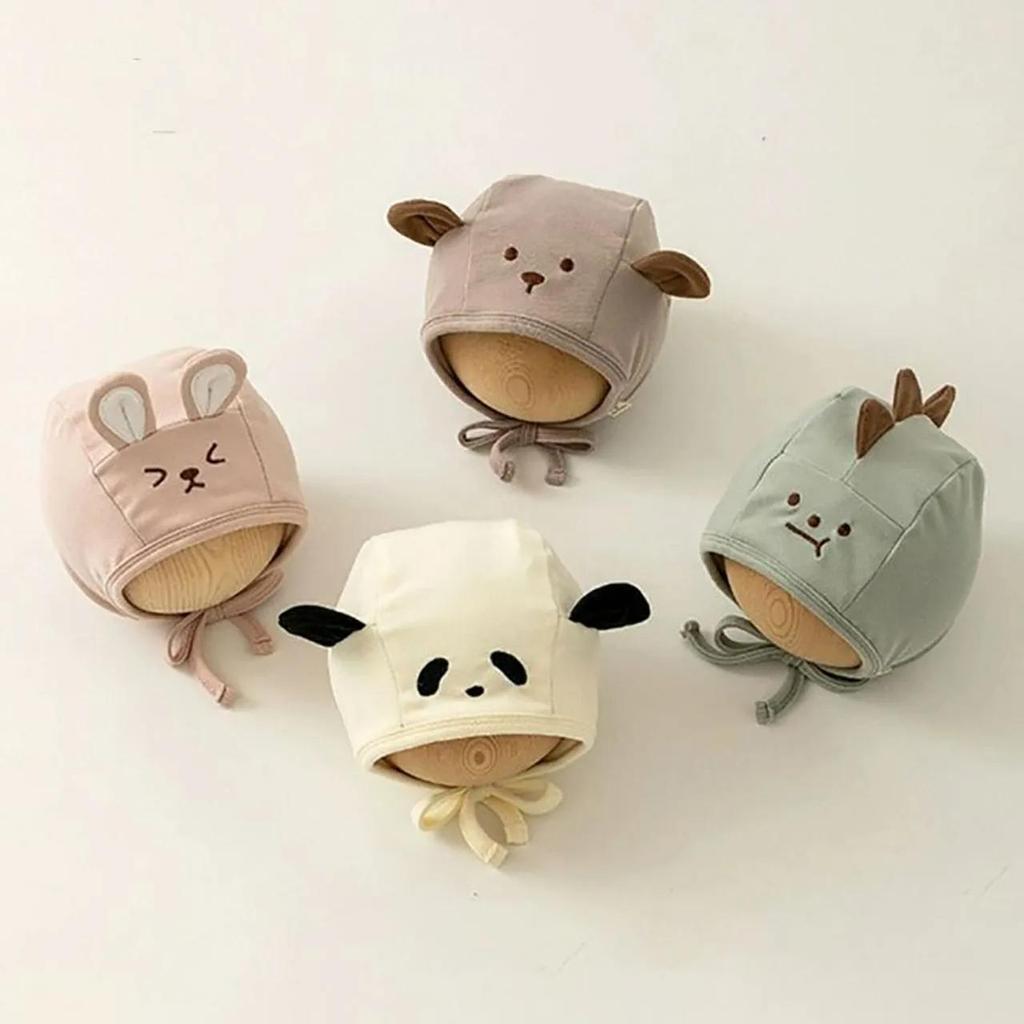 Urocza Kreskówkowa Czapka Ochronna na Uszy dla Niemowląt Wiosna Jesień Ciepła Czapka Beanie dla Chłopca Dziewczynki Outdoor Wiatroodporna Niemowlęca Czapka z Nausznikami