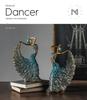 European Luxury Peacock Dancer Resin Ornament for Home and Wedding Decor