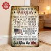 Tin Sign American Freedom Wall Decor  Retro Vintage Style Patriotic Quote Metal Plaque Im Proud To Be American Stars Stripes