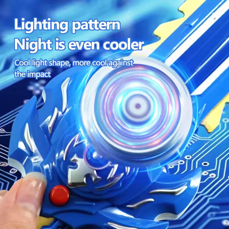 New Kid Spinning Sword Launcher Gyro Toy Multiplayer Interactive Game Color Luminous Spinning Toys For Children's Birthday Gifts