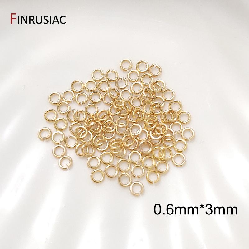 

Wholesale DIY Jewellery Supplies Open Jump Rings 18k Real Gold Plated Copper Metal Connector Ring for Jewelry Making