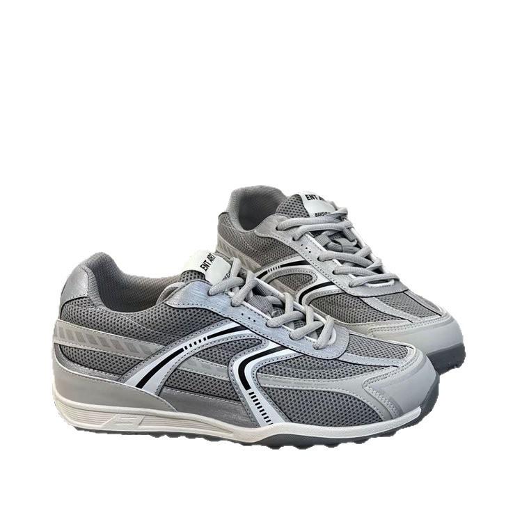 Look good~ Leather breathable mesh inner height increase German training shoes women's 2025 autumn new models show feet small sports Forrest Gump shoe