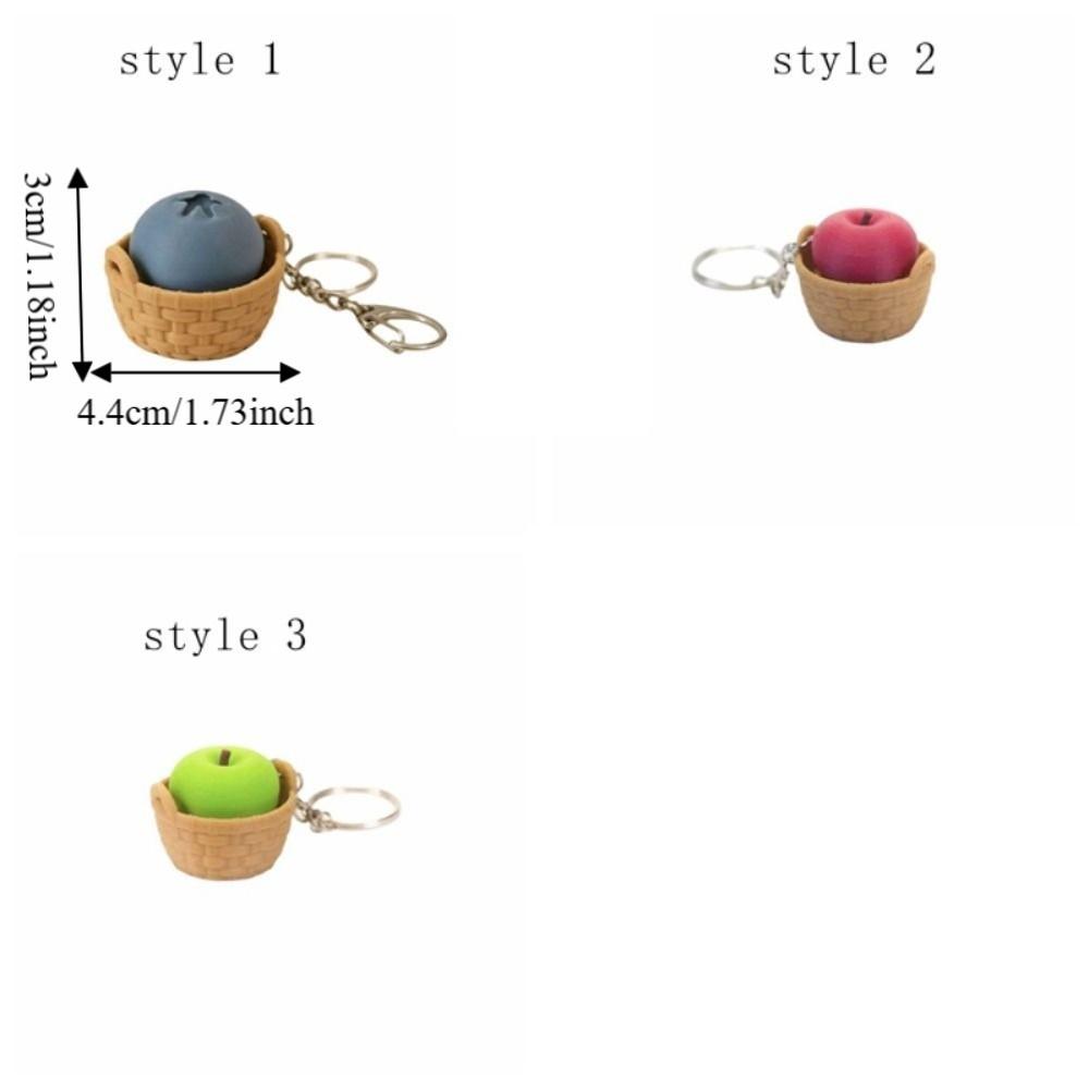 Cartoon Simulation Blueberry Keychain Mini 3D Printed Key Chain Backpack Accessory