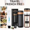2 In 1 12 oz  Portable French Press Coffee Maker for Travel Camping Stainless Steel Vacuum Insulated Coffee Mug Tea Cup