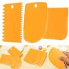 6Pcs Baking Pastry Cream Scraper Teeth Edge Diy Scraper Cake Cutters Spatulas