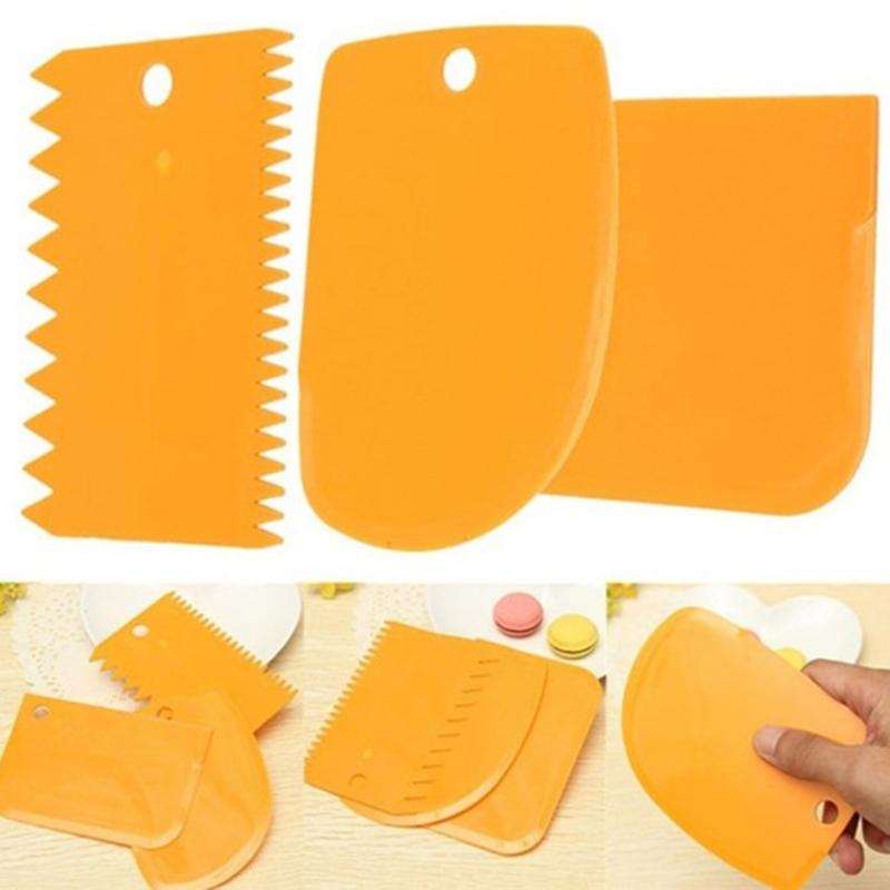 6Pcs Baking Pastry Cream Scraper Teeth Edge Diy Scraper Cake Cutters Spatulas