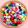 Acrylic Macaron Large Hole Round Beads for DIY Children's Bracelets and Jewelry Making