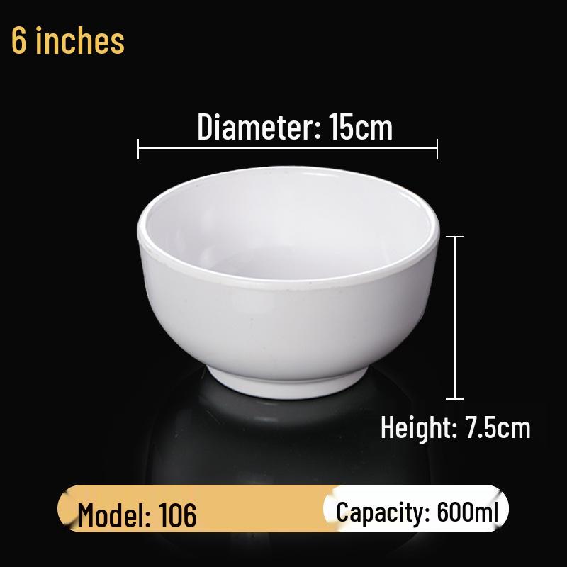 Melaminová sada čtvercových misek: Ideální pro Hot Pot, Omáčky, Rýži, Kaši a Polévku - Pro Komerční a Restauranční Použití.