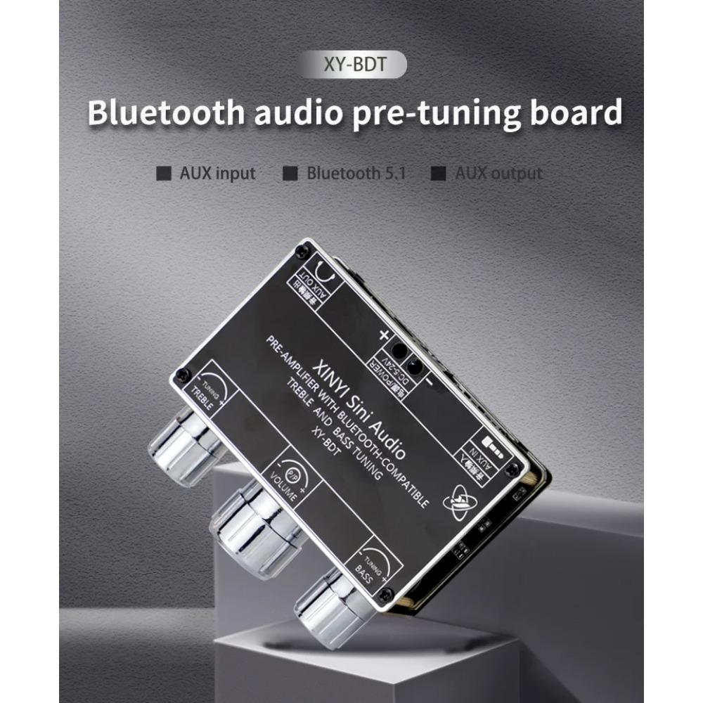 Tone Preamplifier Bluetooth-Compatible 5.1 Board Audio NE5532 Equalizer Wireless Receiver Preamp Aux Pre Amplifier Aux DC5-24V