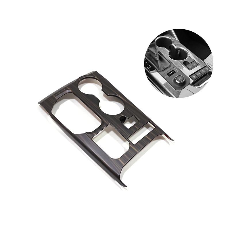 Holzmaserung 2022 Innenausstattung für Toyota Highlander Auto Gangschaltung Panel Wasserbecherhalter Dekor Aufkleber Abdeckung