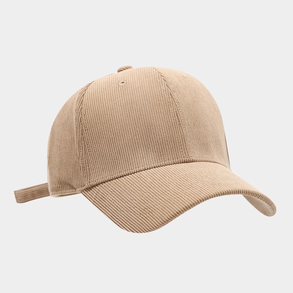 Women Autumn Striped Corduroy Baseball Cap Retro Hard-Topped Mountaineering Baseball Cap Women