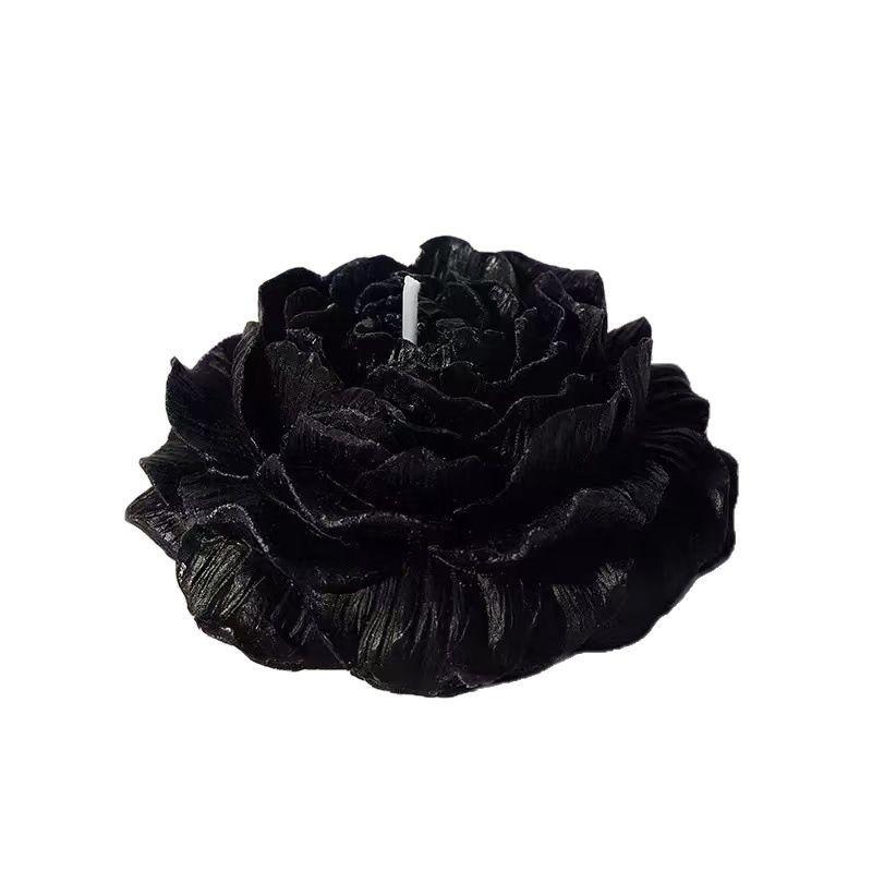 Red Candle Romantic Novices Special Couple Aromatherapy Rose Peony Flower Dark Gothic Handmade