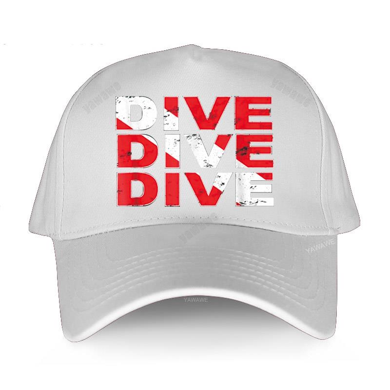 New Arrival Solid Baseball Caps Men Summer Breathable Golf Hat DIVE - Diver Flag Teens Fashion Brand Cap Female Leisure Hats