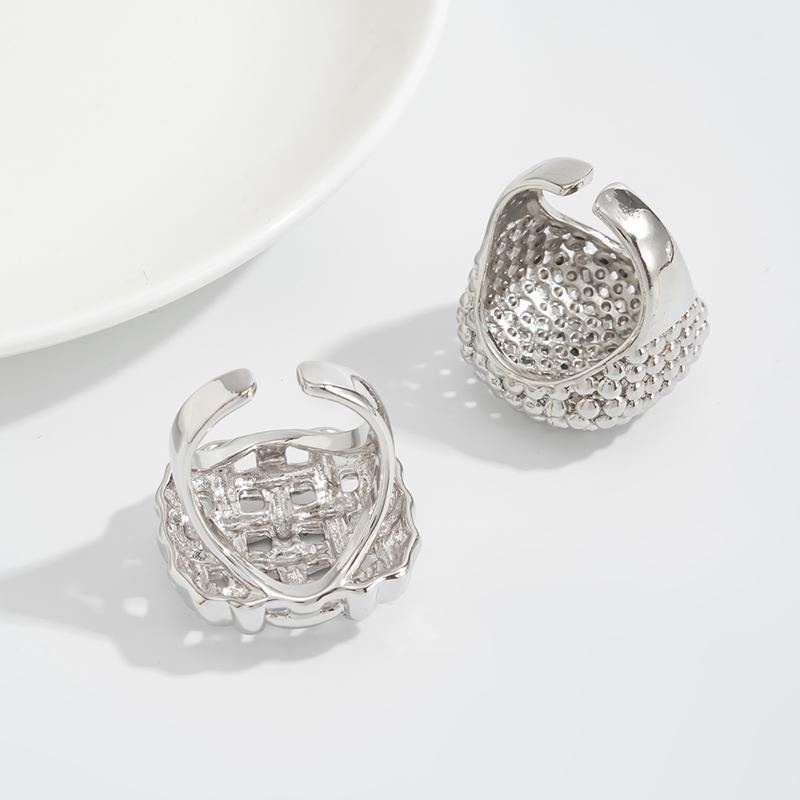 2Pcs/Set Luxury Geometric Adjustable Open Rings For Women Vintage Irregular Square Chunky Knuckle Ring Wedding Jewelry