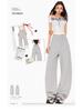 Women's Elastic Waist Cropped Wide-Leg Casual Pants - 2026 Spring/Summer Collection, Versatile Lazy Style, Loose Slimming Fit
