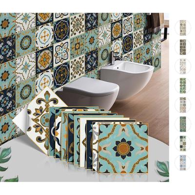 Αυτοκόλλητο 10 φύλλων κουζίνας αυτοκόλλητο πλακάκια τοίχου Διακόσμηση δαπέδου μπάνιου Peel and stick Backsplash Αδιάβροχη κεραμική ταπετσαρία 3d πάνελ τοίχου