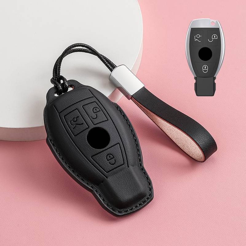 Luxury Leather Car Key Case Cover for Mercedes Benz C260L S320L E200L E300 C260 C200L GLC300 C260l A200L