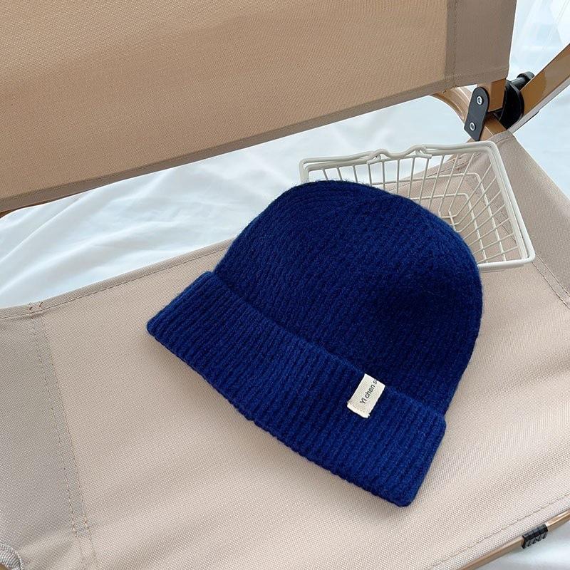 Versatile children's knitted hat with wool baby wool hat Boys and girls autumn and winter warm fashion pullover hat