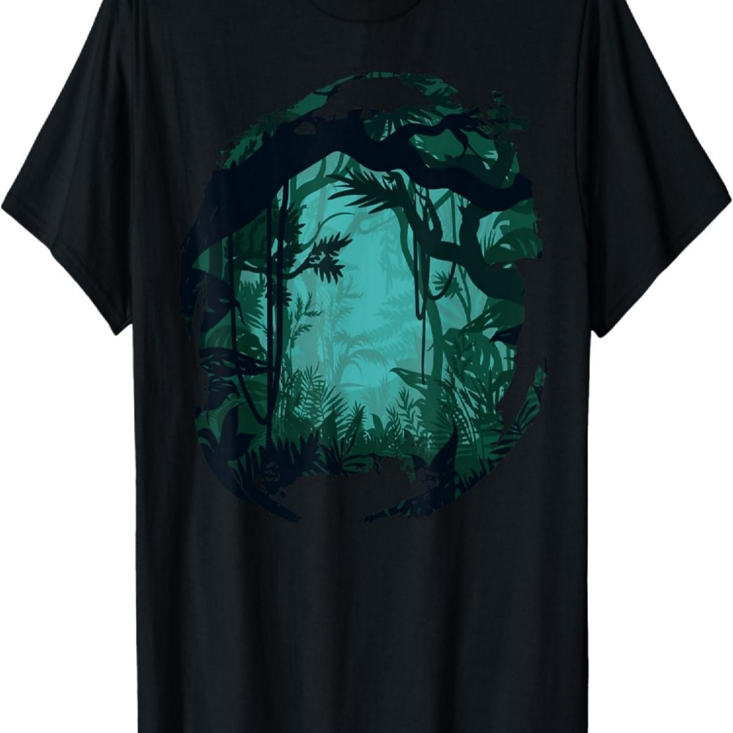 Mountain, Nature Trees and Jungle T-Shirt S чёрный