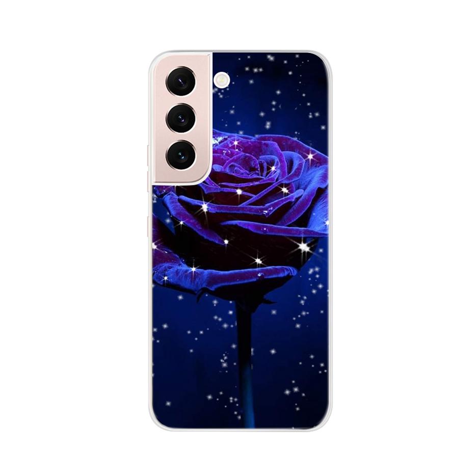 Beautiful Flower Phone Case For Samsung Galaxy S22 Pro S 22 Ultra 5G Case Cute Cat Soft Silicone TPU Cover For Samsung S22 22Pro