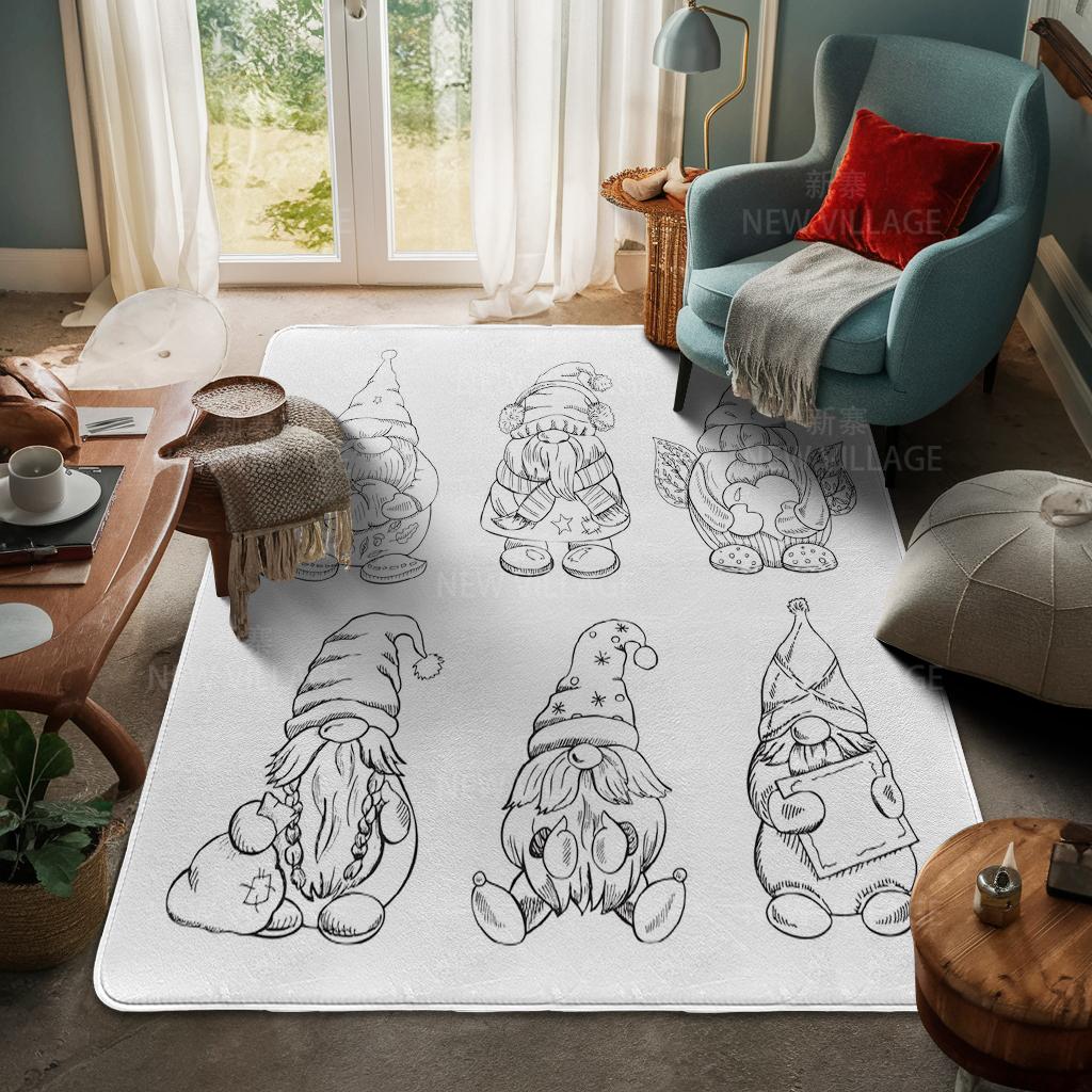 House Entrance Carpet Home Door Mat Living Room Bath Foot Bathroom Non-slip Water Absorption Rugs Bath Merry Christmas Winter