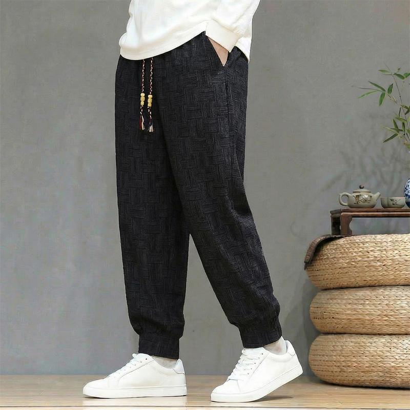 Nadměrná velikost 4XL-10XL Módní Oversize Kalhoty pro Muže Oblečení Ležérní Pružný Pas Dlouhé Kalhoty