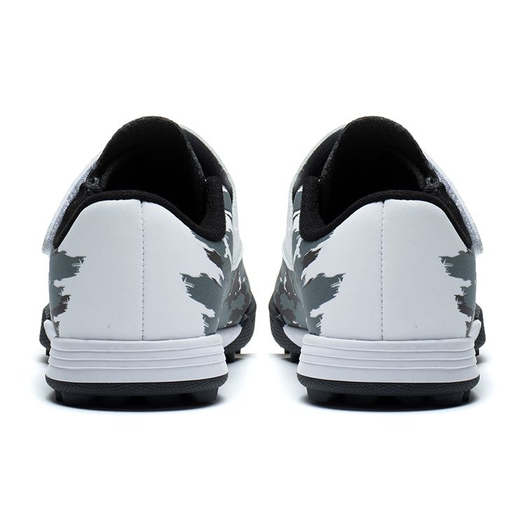 LiNing Synthetic Leather Comfortable Professional Stable Low-Top Kids Football Shoes Kids Football Shoes Black White ASTT008-4