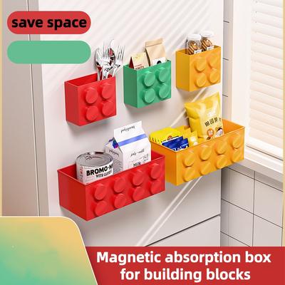 Magnetischer wandmontierter schmalrandiger Küchenstroh-, Frischhaltefolien-Aufbewahrungsbehälter, Kühlschrankseiten-Aufbewahrungsregal