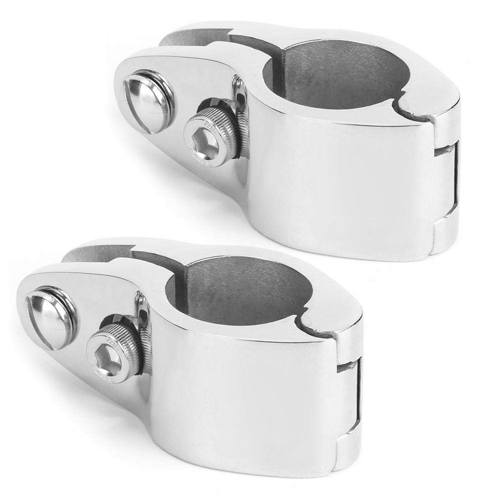 Elerose 2-Piece Top Jaw Slides, Stainless Steel Bimini Clamp Boat Hardware Fitting for Inflatable Commercial Yachts (25mm)