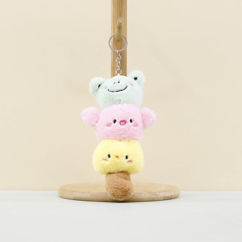 Adorable Panda Head Plush Toy Keychain For Bag Decoration Soft And Cuddly