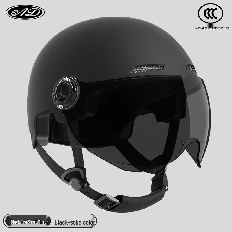 Certified Electric Motorcycle Safety Helmet for Men & Women, Gray, All-Season, Sun Protection