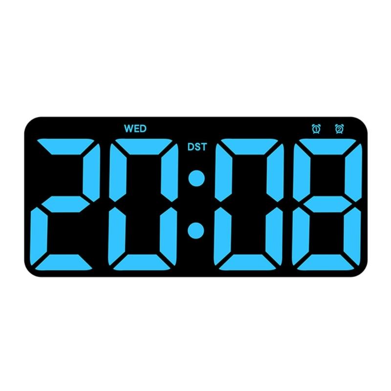 Digital Wall Clock With Large LED Display, Countdown Timer, Calendar, Thermometer, Adjustable Brightness