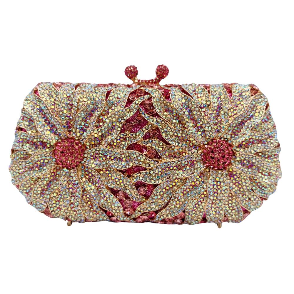 Silver/Gold Diamond Evening Bags Women Dinner Clutch Rhinestone Shiny Handbags for Female Luxury Designer Purse Party Bride Bag