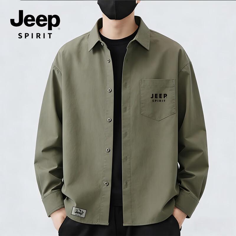 JEEP SPIRIT Men s Casual Long Sleeve Shirt 3XL
