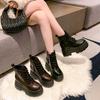 Fashion 10CM Women Thick Heels Ankle Boots 2025 Winter Warm Fur Chunky Sneakers Plush High Heels Platform Leather Motorcycle Boots Woman