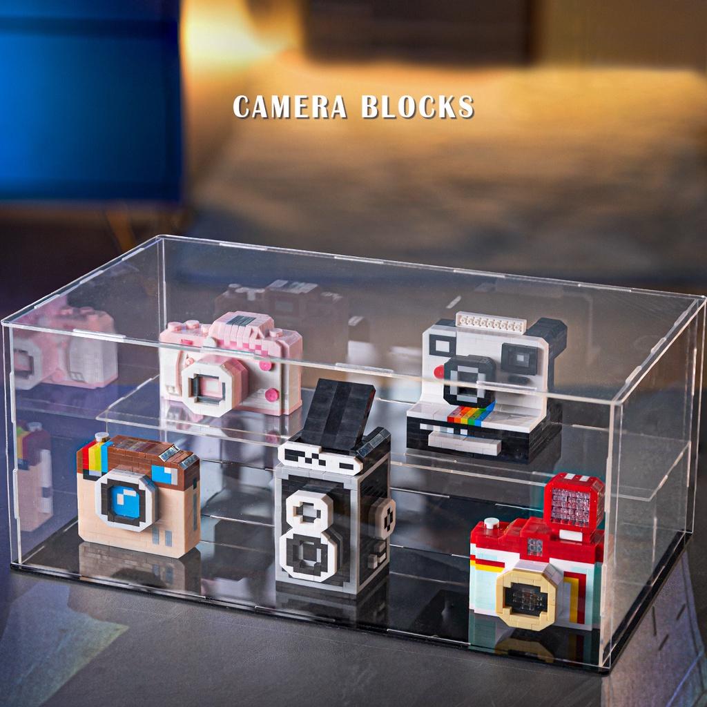 Vintage Retro Camera Building Blocks Toy For Kids Diy Plastic Assembly Toy Set With Abs Plastic Material 460-645 Blocks Included