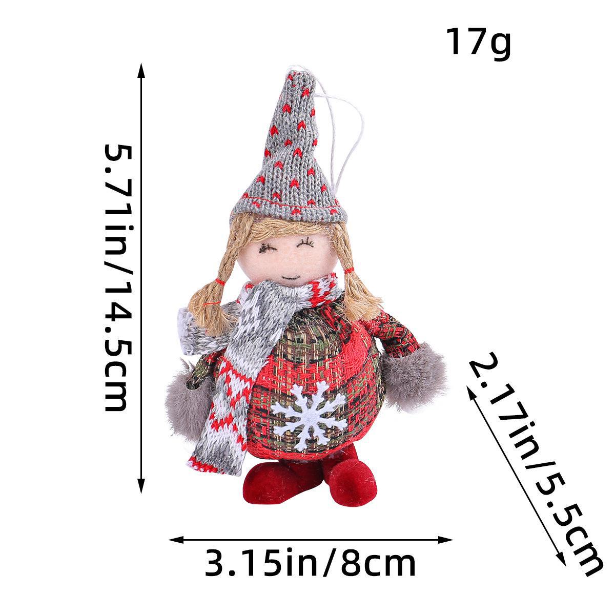 

Кукла-украшение Санта-Лось-девочка - подвеска на рождественскую елку T3-18 Braid Style