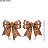 2D Flat Football Bowknot Shape Dangle Drop Earrings Lightweight Acrylic Game Day Bow Earring for Women Men Sport Lover Fans Party Favors Jewelry