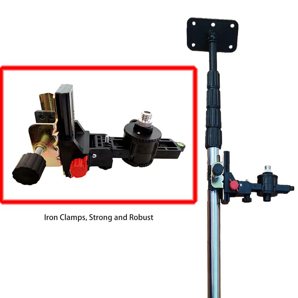 Telescoping Pole Leveling Base Adjustable Wide Application Multifunctional Fine Tuning Bracket Level Tool Adapter for Bridges