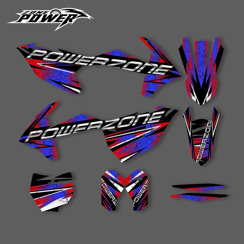 POWERZONE For KTM 2017 2018 2019 EXC 2016 2017 2018 SXF Motocross Graphics Background Sticker Decal Kits Customized Number 01