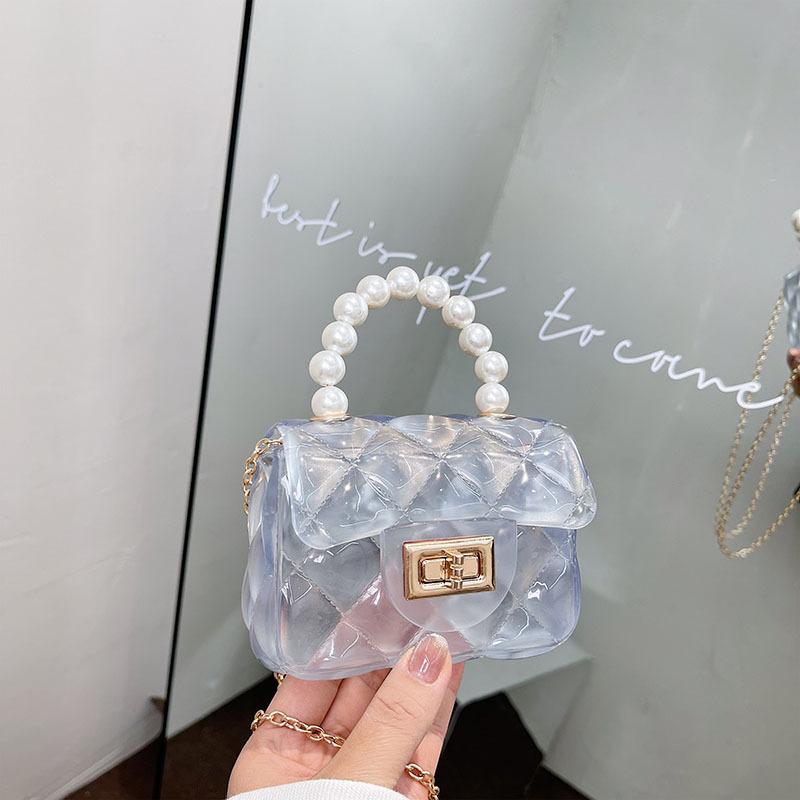 Jelly Bag South East Asia Children'S Bag Chain Pearl Handbag Rhombus Women'S Bag
