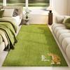 Carpet for Bedroom Non-slip Soft Dirt-resistant Bedside Floor Mat Green Lamb Pattern Rug Long Size Room Layout Decoration Mats
