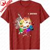 Unisex s Summer Fashion Short Sleeve Tee Orange Black Dynamic Splatter Art Print Casual Trendy Fashion Comfortable Daily Wear Tops