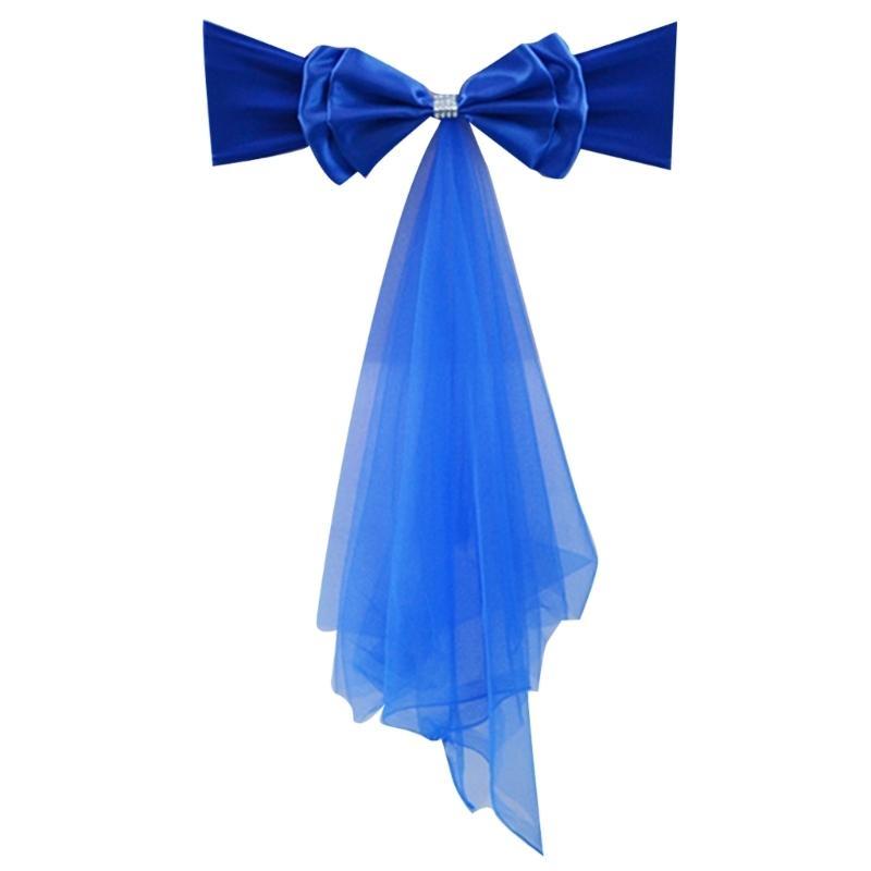 652F Satins Chair Cover Chair Sashes for Wedding Ceremony Dining Hall Party Outdoor Decoration Easy to Install