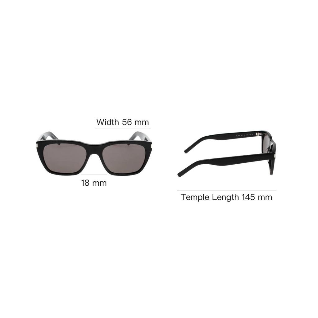 Saint Laurent Square Sunglasses Black Men Eyewear SL-598-001